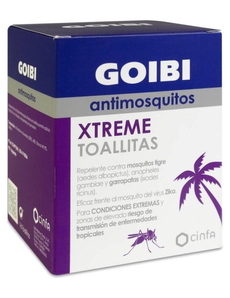 Goibi Antimosquitos Xtreme Toallitas Repelente, 16 Uds