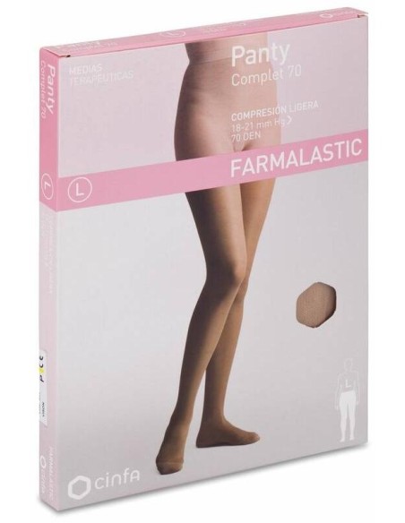 Farmalastic Panty Complet 70 Compresión Ligera Visón Pequeña, 1 Ud