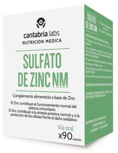 Sulfato De Zinc Nm 90 Capsulas Cantabria