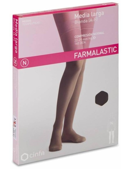 Farmalastic Media Larga Blonda (A-F) Comp. Normal T-Extra Grande Capuchino 1Ud