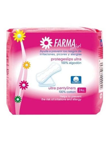 Farmaconfort Protegeslip Ultrafino 100% Algodón 24Uds