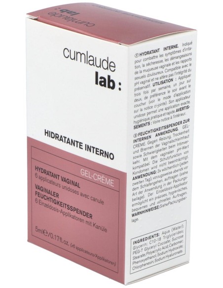 Cumlaude Hidratante Interno Gel-Crema 6 Ml, 6 Uds