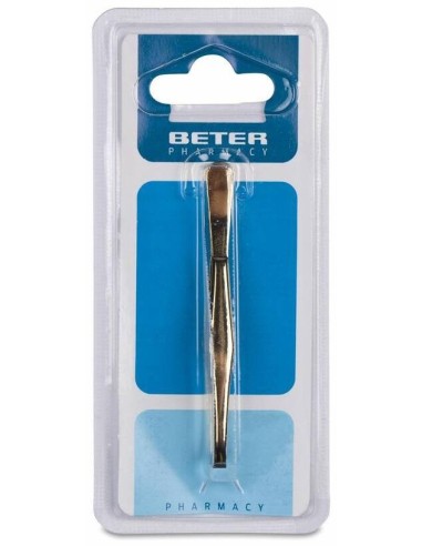 Beter Pinzas De Depilar Con Punta Recta Dorada 7_5Cm