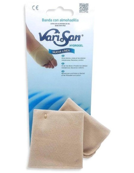 Varisan Banda Con Almohadilla Metatarsal Protección Plantar Talla Pequeña, 2 Uds