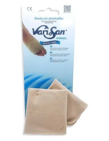 Varisan Banda Con Almohadilla Metatarsal Protección Plantar Talla Pequeña, 2 Uds