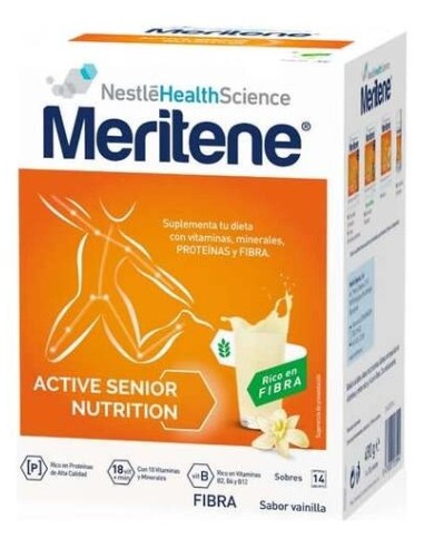 Meritene Fuerza Y Vitalidad Fibra Vainilla 14 Sobres