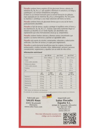 Floradix® Hierro + Vitaminas 500Ml