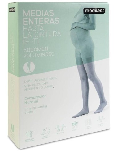Medilast Panty De Compresión Normal Abdomen Voluminoso, Negro Talla Mediana, 1 Ud