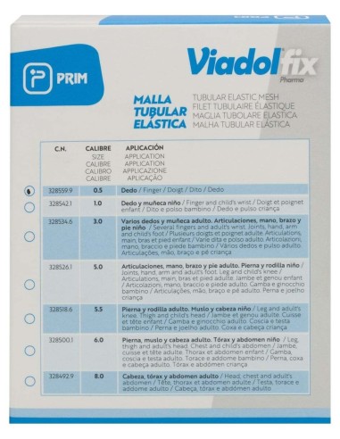 Viadolfix Malla Tubular Elástica Calibre 0.5, 1 Ud