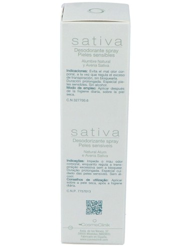 Cosmeclinik Sativa Desodorante Spray 125 Ml.