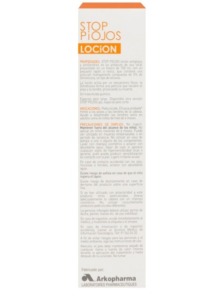 Arkopharma Stop Piojos Loción Dimeticona, 100 Ml