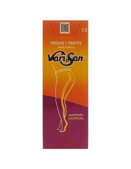 Varisan Media Larga Con Silicona Compresión Normal Marrón Talla 4, 1 Ud