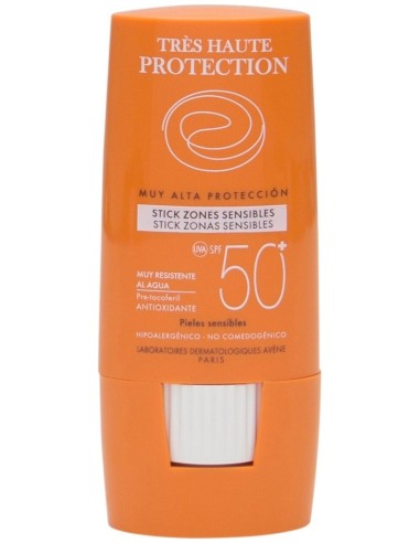 Avène Solar Stick Zonas Sensibles Spf 50+, 8 G