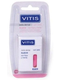 Vitis Seda Dental Con Cera, Flúor Y Menta Suave 50 M, 1 Ud