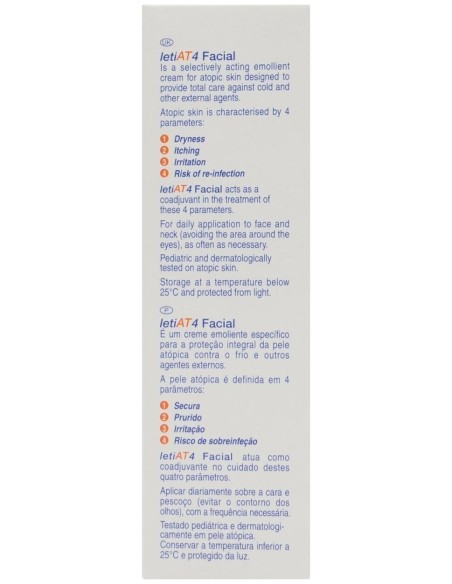 Leti At4 Facial Piel Atópica, 100 Ml