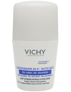 Vichy Desodorante 24 H Sin Sales De Aluminio Roll On, 50 Ml