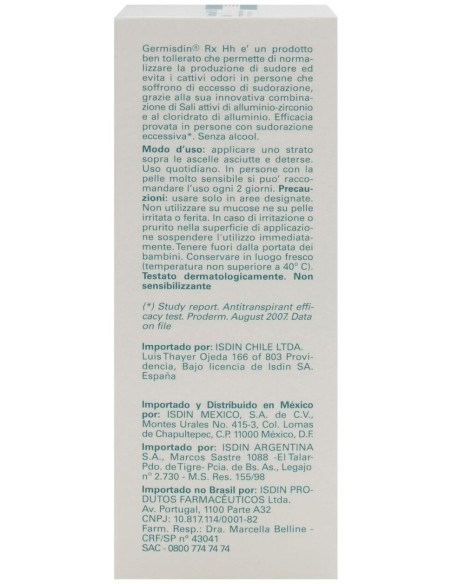 Isdin Germisdin Ultra 72H Antitranspirante Roll-On, 40 Ml