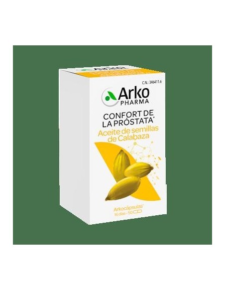 Arkopharma Arkocápsulas Aceite De Semillas De Calabaza, 50 Cápsulas