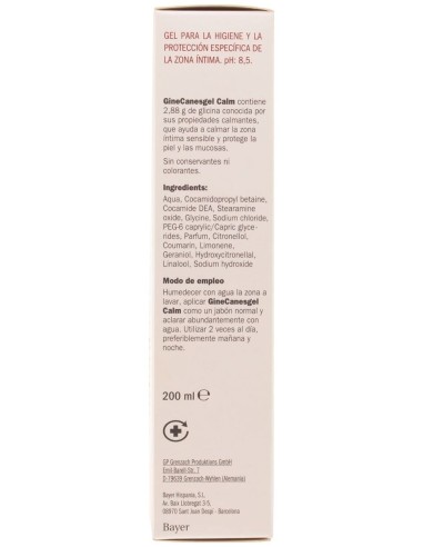Ginecanescalm Gel Higiene Íntima Calmante 200Ml