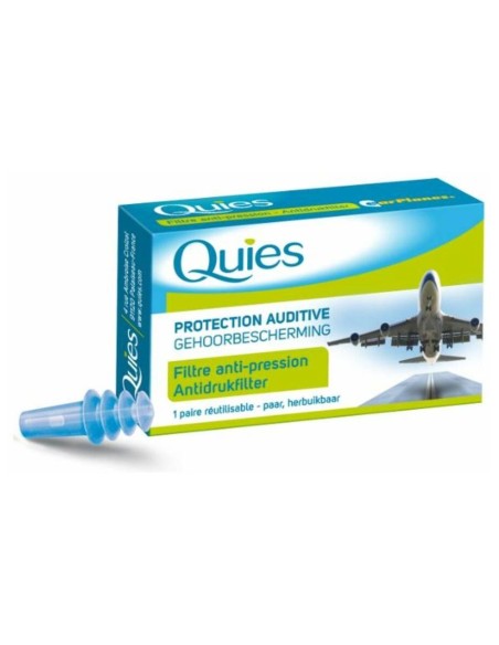 Quies Tapones Oído Silicona Anti-Presión Adultos 2Uds