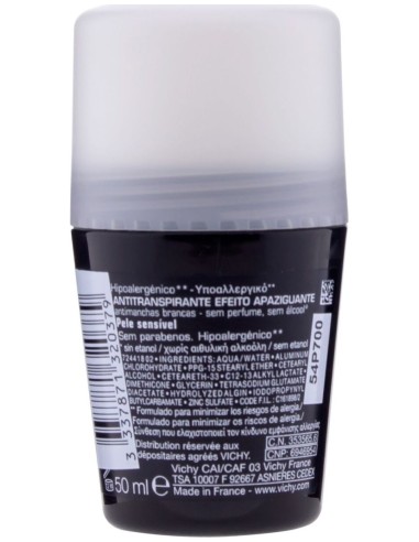 Vichy Homme Desodorante Piel Sensible Roll On 50Ml