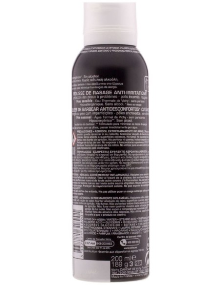 Vichy Homme Espuma De Afeitado Anti-Irritaciones 200Ml