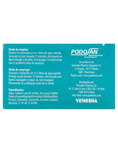 Podosan Gd Sobres Gel De Baño + Sobres Polvo, 6 Sobres
