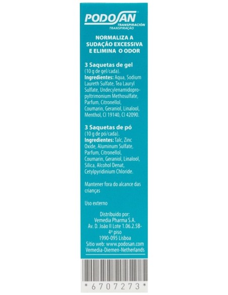 Podosan Gd Sobres Gel De Baño + Sobres Polvo, 6 Sobres