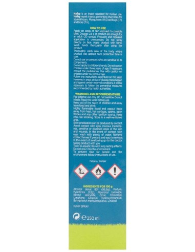 Halley Repelente Insectos 250 Ml Atomiz