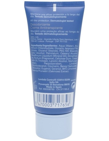 Isdin Deo Lambda Control Intense 48H Alcohol Free Crema 50Ml