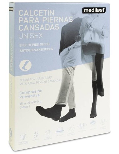 Medilast Calcetín Confort Térmico Negro Talla Xl, 1 Ud