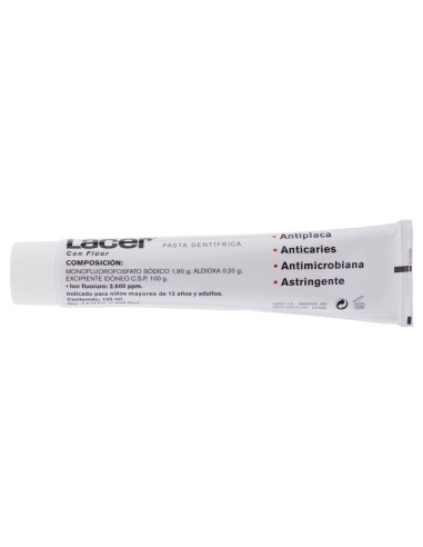 Lacer Pasta Dentífrica Con Flúor, 125 Ml