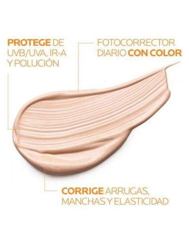La Roche-Posay Anthelios Fotocorreccion Diaria Antiedad Spf50 Color, 50Ml