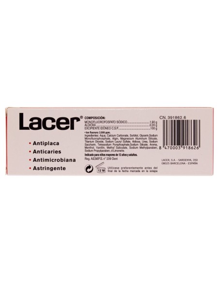 Lacer Pasta Dentífrica Con Flúor, 50 Ml