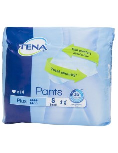 Tena Pants Plus Absorbente Anatómico Talla Pequeña, 14 Uds