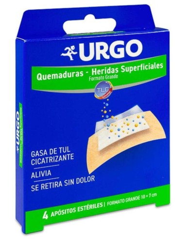 Urgo Quemaduras, 4 Apósitos Estériles