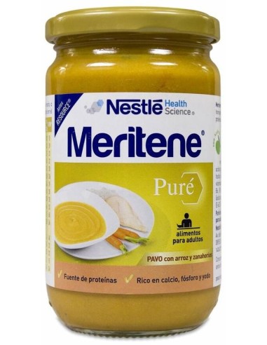 Meritene Puré Tarro Pavo Con Arroz Y Zanahorias, 300 G
