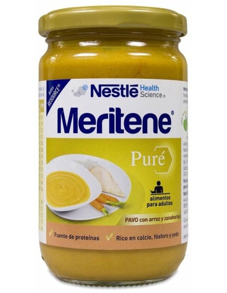 Meritene Puré Tarro Pavo Con Arroz Y Zanahorias, 300 G