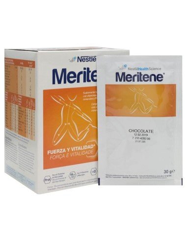 Meritene Fuerza Y Vitalidad Batido Sabor Chocolate, 15 Sobres