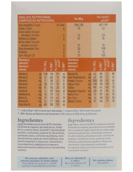 Meritene Fuerza Y Vitalidad Batido Sabor Chocolate, 15 Sobres
