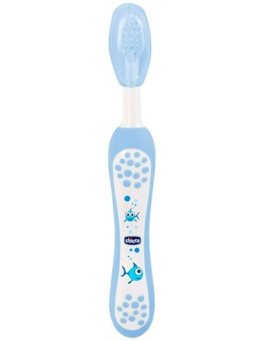 Chicco Cepillo De Dientes De Cerdas Suaves 6M+ Azul, 1 Ud