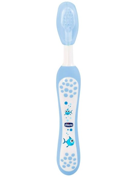 Chicco Cepillo De Dientes De Cerdas Suaves 6M+ Azul, 1 Ud