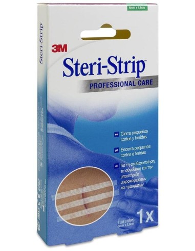 Steri Strip Sutura Cutanea Esteril Tiras 38Mmx6Mm
