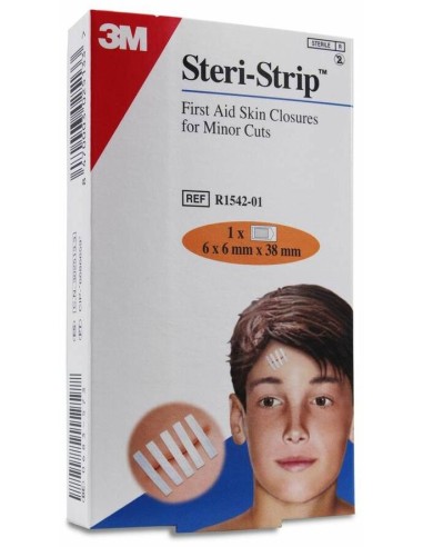 Steri Strip Sutura Cutanea Esteril Tiras 38Mmx6Mm