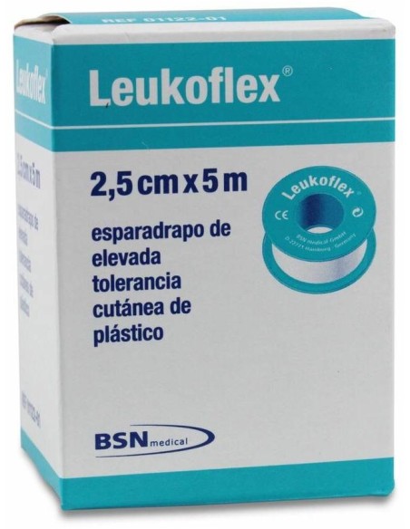 Leukoflex Esparadrapo Hipoalergénico De Plástico 5Mx2,5Cm 1Ud