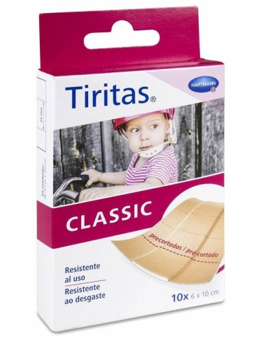 Tiritas Classic Precortadas 10 X 6 Cm, 10 Uds