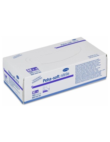 Peha-Soft Guantes Desechables Nitrile Fino Talla M 100Uds