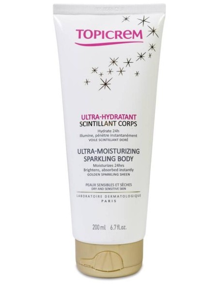 Topicrem Crema Ultra Hidratante Brillo Dorado, 200 Ml