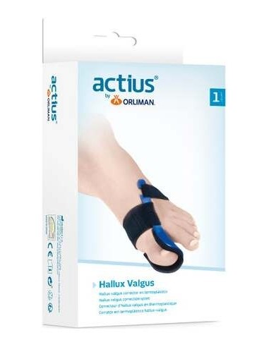 Actius Hallux-Valgus Corrector Nocturno Termoplástico Acp902 Derecho Talla 2, 1 Unidad