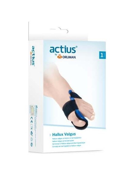 Actius Hallux-Valgus Corrector Nocturno Termoplástico Acp902 Derecho Talla 2, 1 Unidad